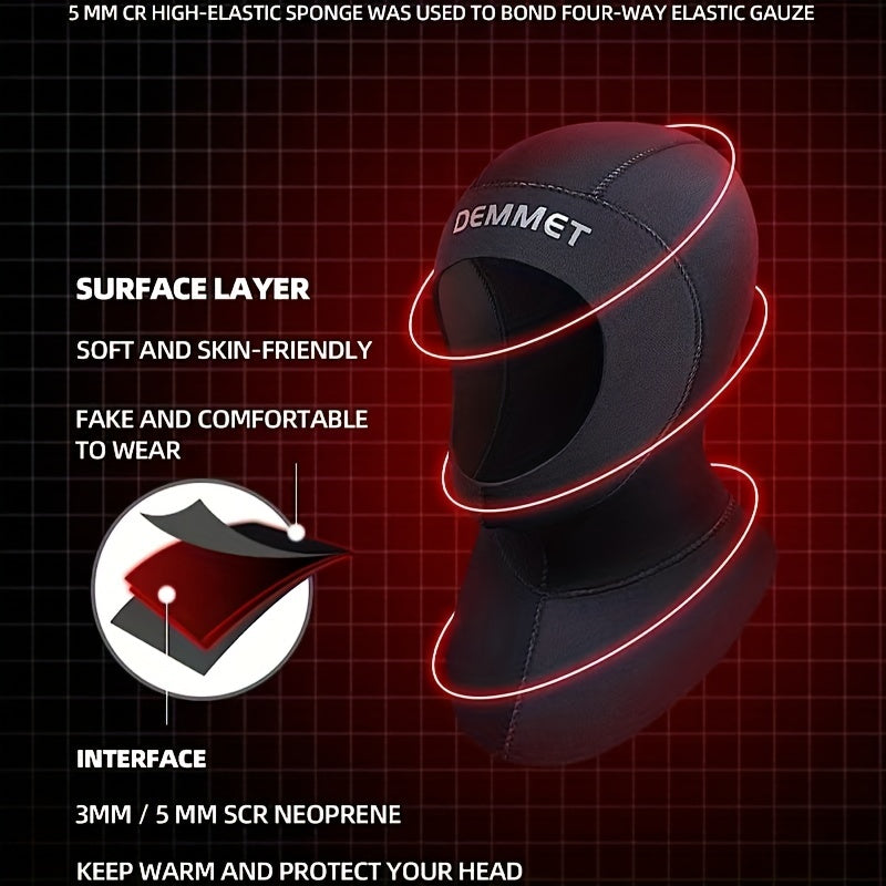Neoprene Diving Hood 3.5mm Comfort and Protection for Men and Women
