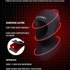 Neoprene Diving Hood 3.5mm Comfort and Protection for Men and Women