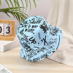 Men's Letter Print Basin Hat Sun Visor, Couple Fisherman Hat