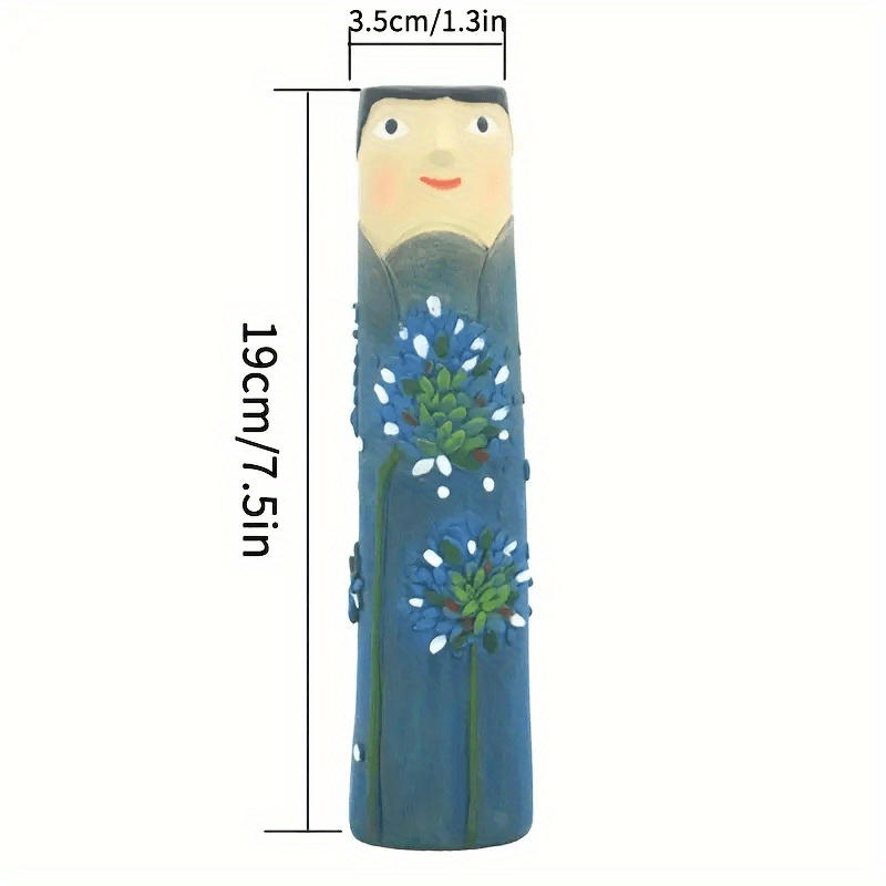 Flower Face Vase Resin Ornament Home Decor Room Garden Yard Outdoor Decor
