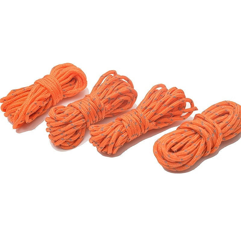 4M 48in Windproof Camping Rope Tent Tensioner Reflective Ropes