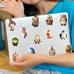 50pcs Angry Animal Stickers for DIY Crafts Christmas Books Suitcases
