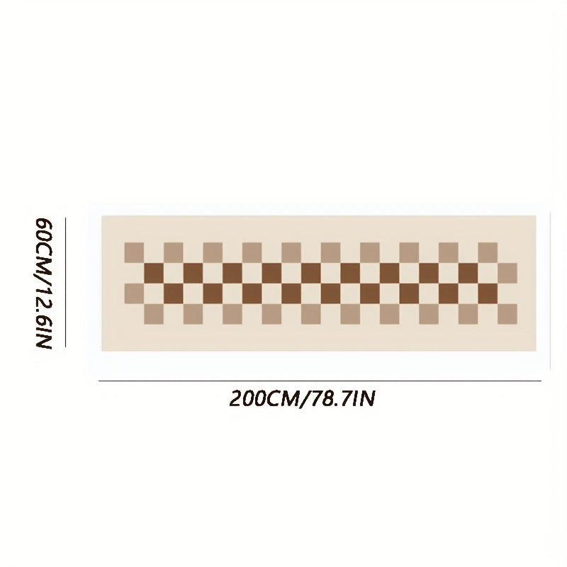 Checkerboard Area Rug Long Hallway Kitchen Mat Bath Mat