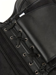 Strapless Corset Bustier Tummy Control Lace Up Push Up Body Shaper
