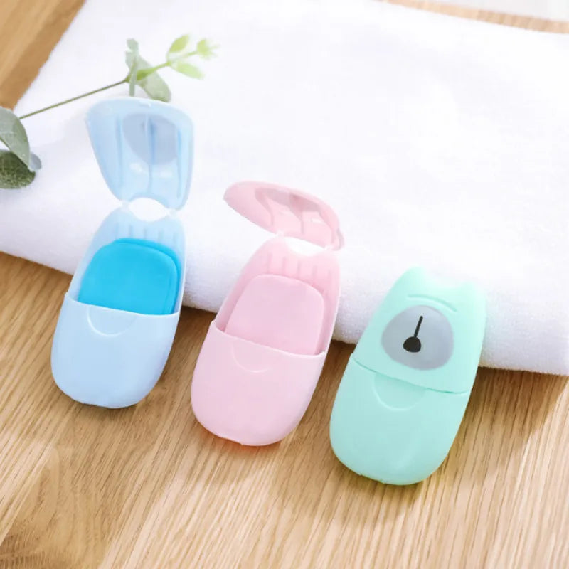 50pcs/Box Travel Hand-washing Soap Paper Aroma Sliced Cleaning Paper