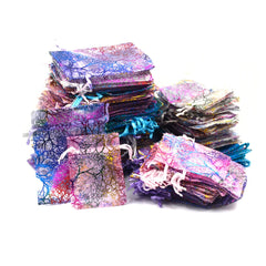 50pcs Organza Gift Bags 7*9 9*12cm Drawstring Pouches for Wedding Party