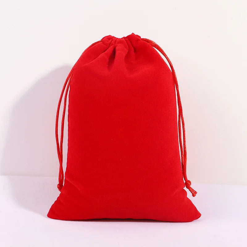 50pcs Velvet Jewelry Bag Gift Package Wedding Christmas Party Drawstring Pouch