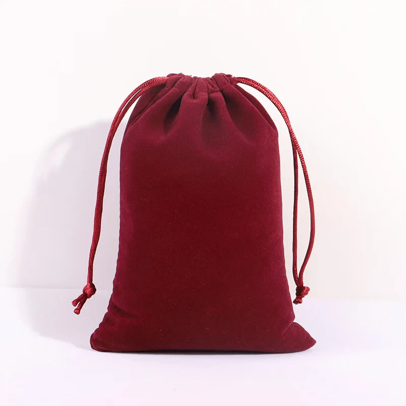 50pcs Velvet Jewelry Bag Gift Package Wedding Christmas Party Drawstring Pouch