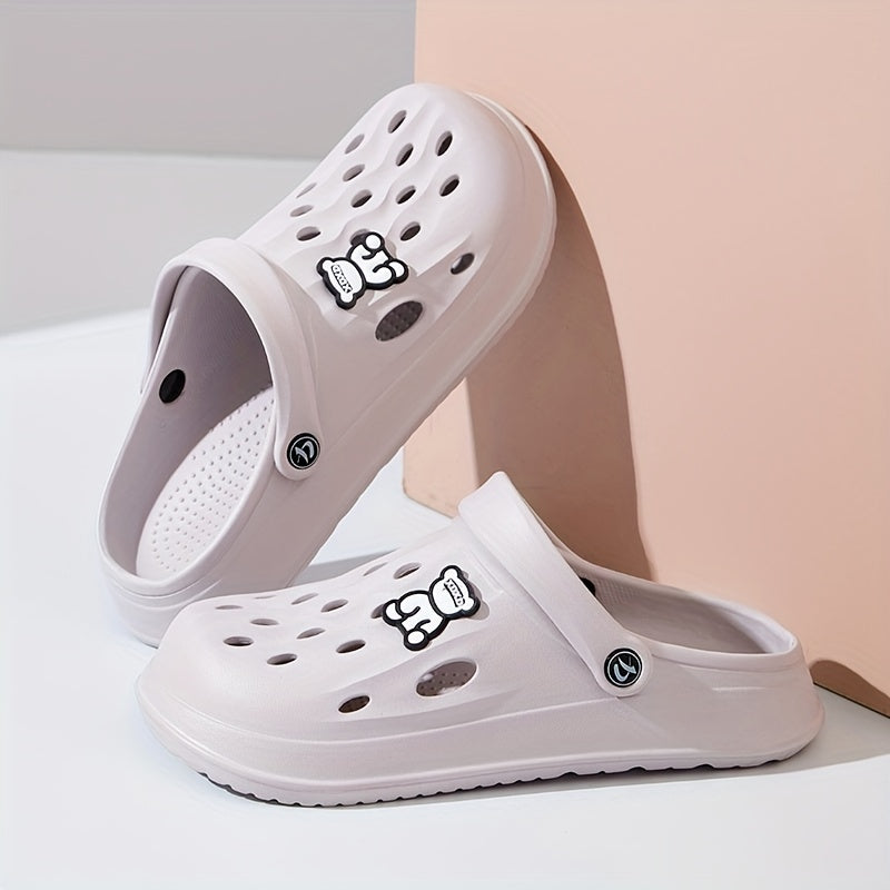 Men's Slip On Platform Clogs With Charms Outdoor Comfy Anti skid