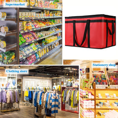 Red XXXL Insulated Reusable Tote Bag for Shopping Camping