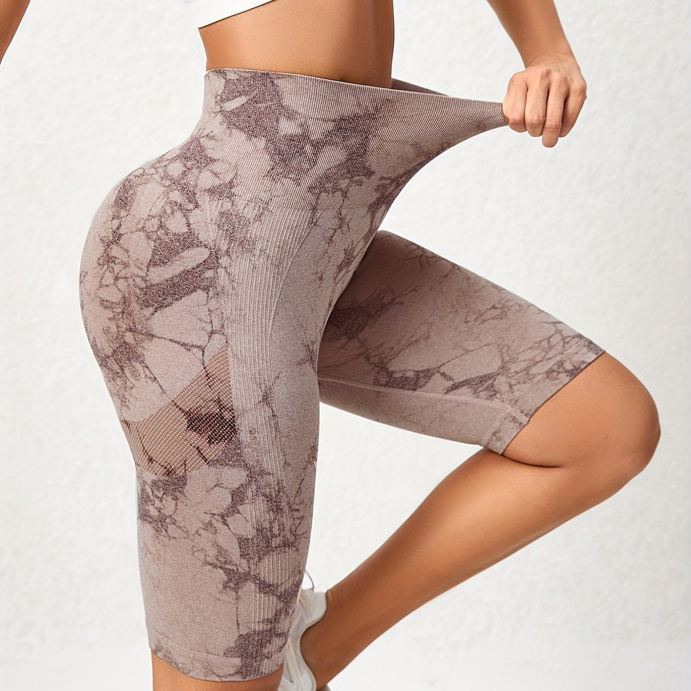 Tie Dye Sports Shorts High Waist Yoga Pants Women's Activewear