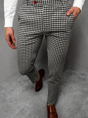 Men's Plaid Casual Business Suit Pants
