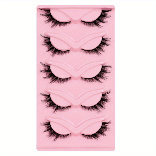 10 Pairs Thick Curling Fiber Fox Eye False Eyelashes