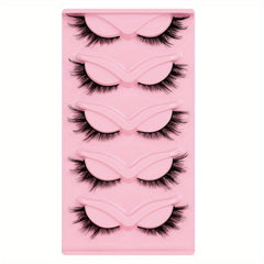 10 Pairs Thick Curling Fiber Fox Eye False Eyelashes