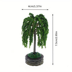 Miniature Dollhouse Garden Flower Trees Landscape Set
