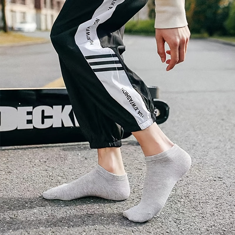10 Pairs Men's Cotton Crew Socks for Sports