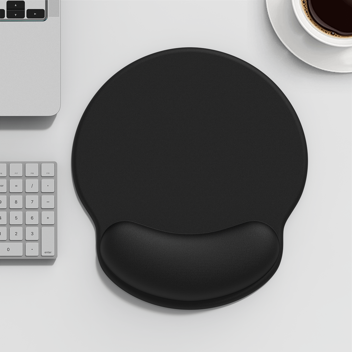 Round Wrist Rest Mousepad Anti Slip Rubber Bottom