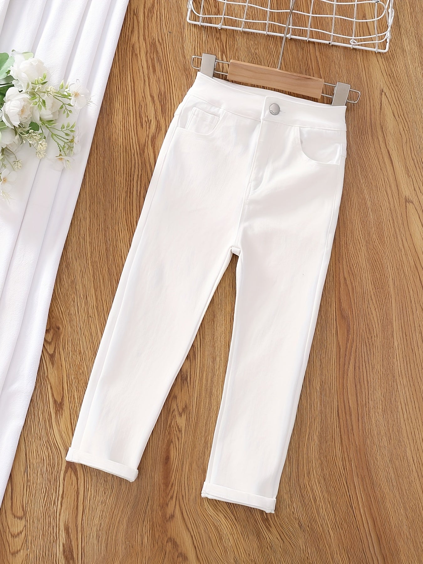 Toddler Girls Skinny Jeans Stretchy Tight Trousers Slim Fit Kids Clothes