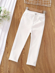 Toddler Girls Skinny Jeans Stretchy Tight Trousers Slim Fit Kids Clothes