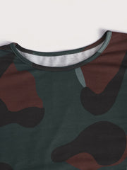 Women's Camo Long Sleeve Sweatshirt Dress