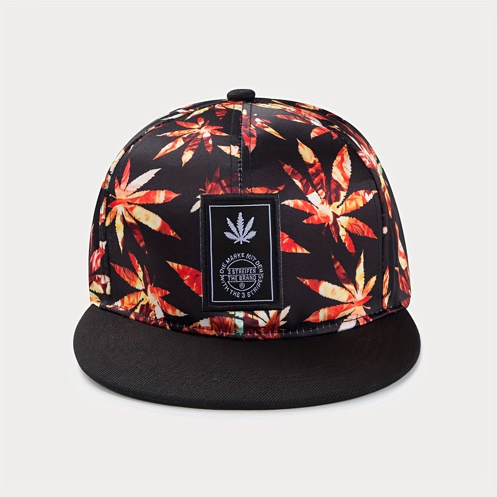 Leaf Print Baseball Cap Sun Screen Hat Unisex