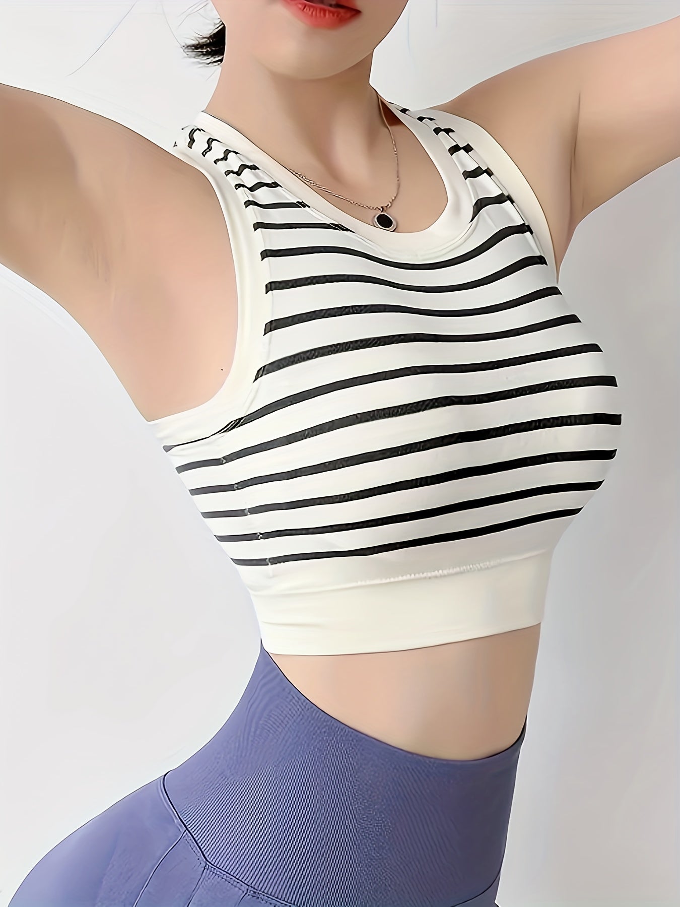 2pcs Striped Sports Tank Top Women's Summer Tops