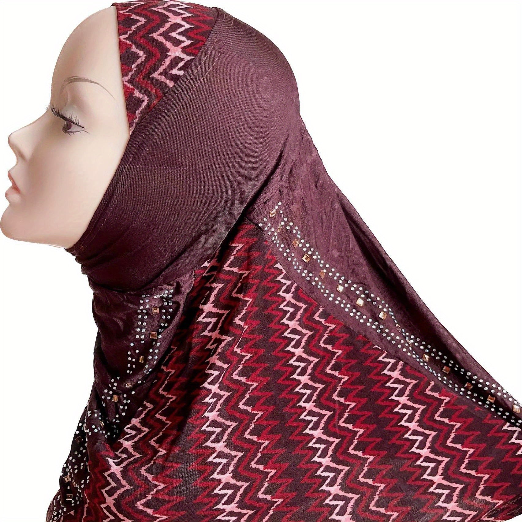 Children's Muslim Hat With Splicing Flower Cloth For Boys And Girls S Size