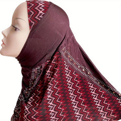 Children's Muslim Hat With Splicing Flower Cloth For Boys And Girls S Size