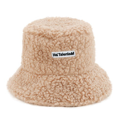 Plush Bucket Hat for Outdoor Casual Wear