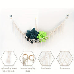 Boho Stuffed Animals Net Hammock Toy Storage Holder