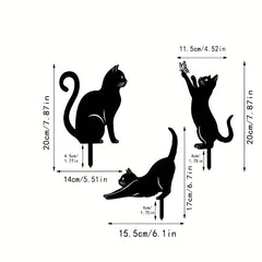 Metal Cat Silhouette Garden Decorations: Whimsical Touch for Your Yard