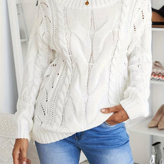 Casual Sweater Women's Cable Long Sleeve Jumper