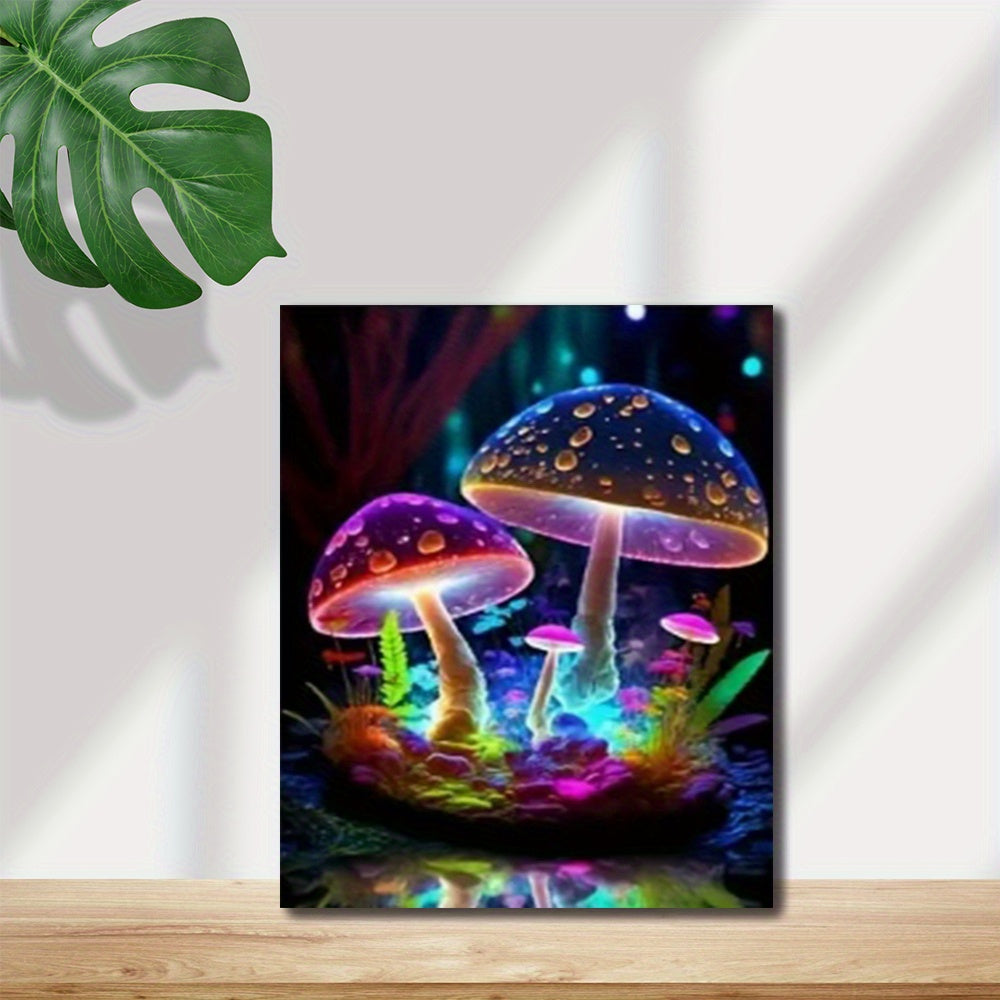 Mushroom DIY Paint by Numbers Kit 40x50 Glowing Mushrooms Acrylic Painting Set