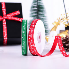 25 Yards Monochrome Christmas Ribbon for Festive Gift Wrapping
