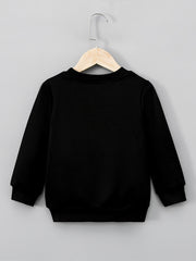 Boys Reflective Long Sleeve Sweatshirt, Spring/Autumn Casual Kids Clothes