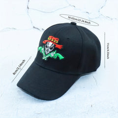 Cowboy Skull Embroidery Baseball Cap Outdoor Dad Hat Adjustable Sunscreen