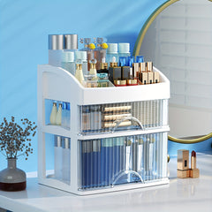 Acrylic Crown Storage Box 3 Layers Large Capacity 2 Drawers