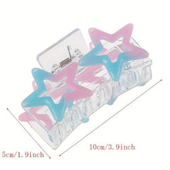 3pcs Star Pattern Hair Clips Claw Clips for Girls