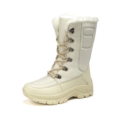 Women's Winter Lace Up Snow Boots Faux Fur Lined