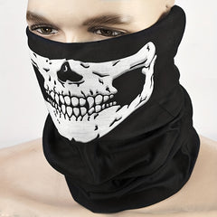 Bicycle Ski Skull Half Face Mask Ghost Scarf Neck Warmer Halloween Props