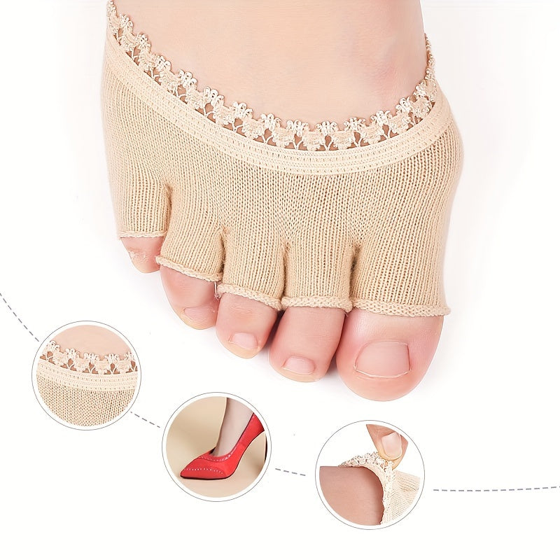 Lace Toe Socks Forefoot Pads Wear-resistant Toes Pads Fit Night And Home Use