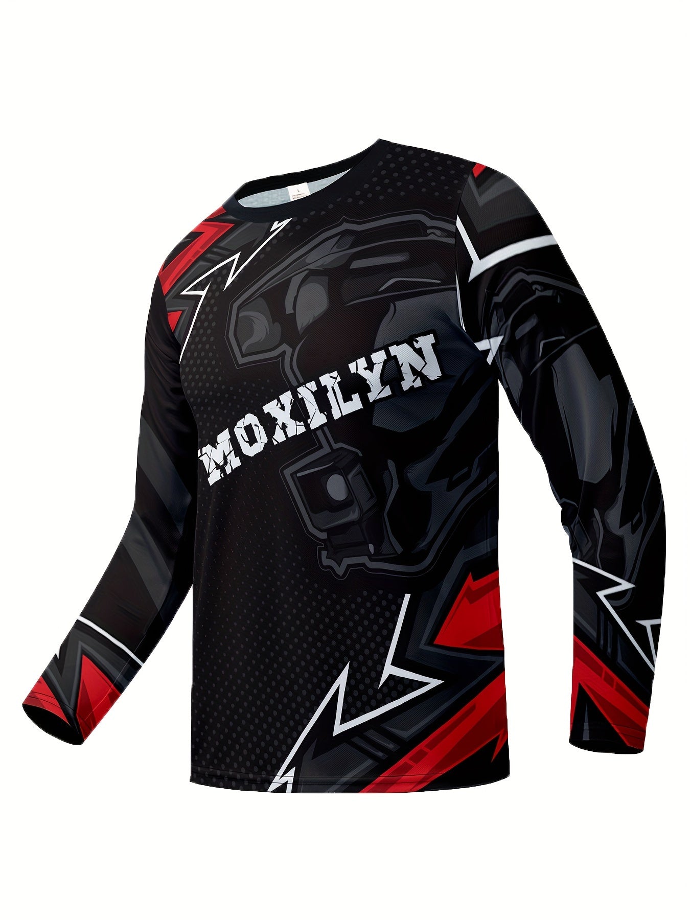 Anime Pattern Men's Long Sleeve Motorcycle T-shirt