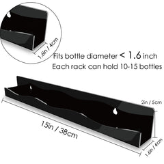 6pcs 38 Nail Polish Rack Wall Mounted Shelf Acrylic Organizer Nail Techs