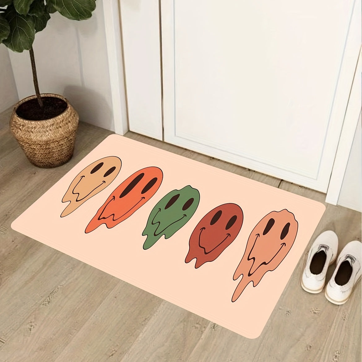 Cartoon Skull Kitchen Rug Soft Anti Fatigue Waterproof Non Slip