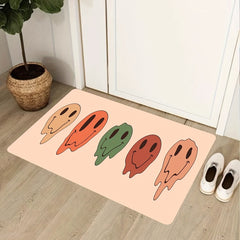 Cartoon Skull Kitchen Rug Soft Anti Fatigue Waterproof Non Slip