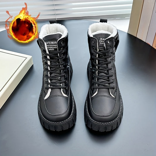 Women's Solid Non slip Medium Top Thickened Motorcycle Boots