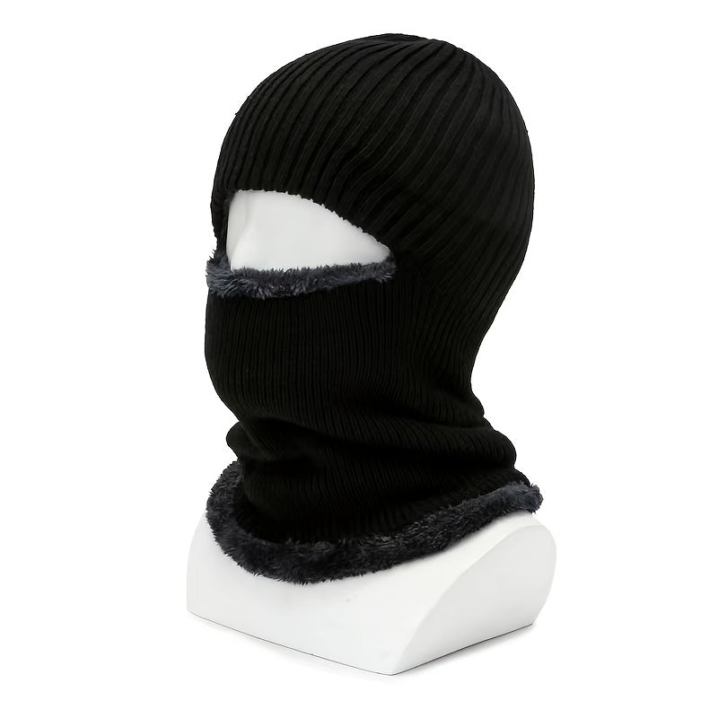 Full Face Knitted Balaclava Face Mask Winter Fleece Lined Ski Mask