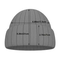 JEANS Lettering Men's Knitted Hat Warm Winter Hat