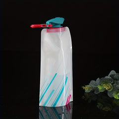 4pcs Collapsible Water Bottle 500ML Reusable Water Bag