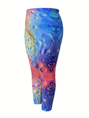 Women's Plus Ombre & Drop Print Leggings